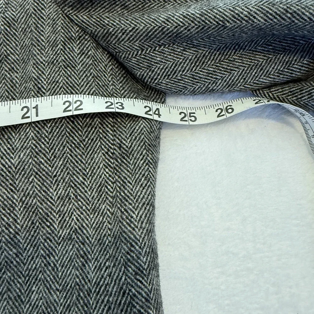 Southbridge Blazer Mens 46L Gray Herringbone Wool Camel Hair Sport Coat